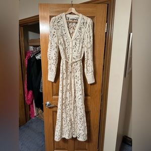 Zimmerman off white crochet dress size 2